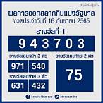 หวยที่ออกไปแล้วปี65